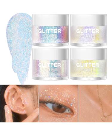 LANGMANNI Holographic Body Glitter Gel - Color Changing, Vegan & Cruelty-Free - 1.35 oz (2# Sparkling Pink) - Buy Online on GoSupps.com