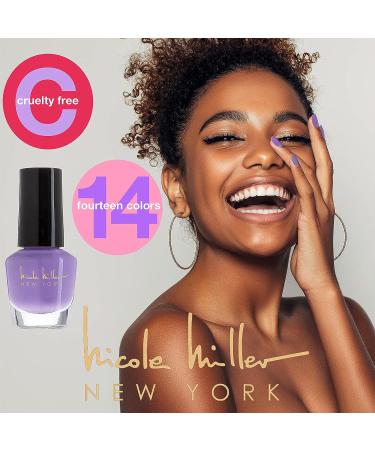 Nicole Miller 14 Mini Nail Polish Set - Purple Shades Nail Polish Kit for Fingernails and Toenails - Buy Online on GoSupps.com