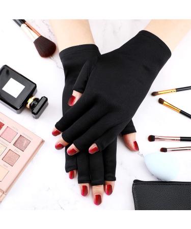 3 Pairs UV Shield Gel Manicure Gloves - Anti-UV Fingerless Protection for Hands in Front of UV Light Lamp - Color Set 1 - Buy Online on GoSupps.com