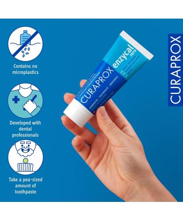 Shop Curaprox Enzycal Zero Toothpaste - Fluoride-Free SLS-Free Menthol-Free - 75 ml | International Shipping - Buy Online on GoSupps.com