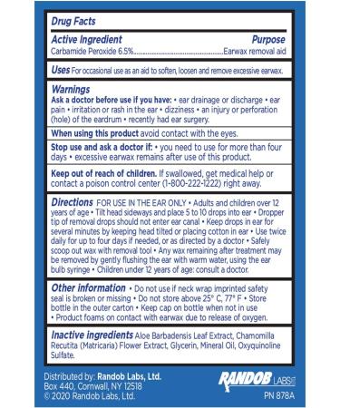 E-R-O Earwax Removal Kit - Carbamide Peroxide Drops, Bulb Syringe & Tool for Complete Ear Care - Buy Online on GoSupps.com