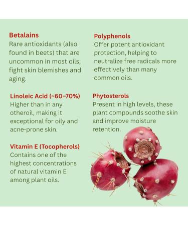 Prickly Pear Seed Oil Organic - Virgin (Cold Pressed Unrefined) for hydrated skin glowing mature skin. Nature s Desert Secret for Radiant Skin and Hair 1 oz (30ml) 1 Fl Oz (Pack of 1) - Buy Online on GoSupps.com