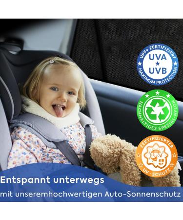 Premium Sun Protection for Babies in Cars | Certified UPF+ UV Protection | Sustainable Nylon | German Design | Double Protection for Children - Buy Online on GoSupps.com