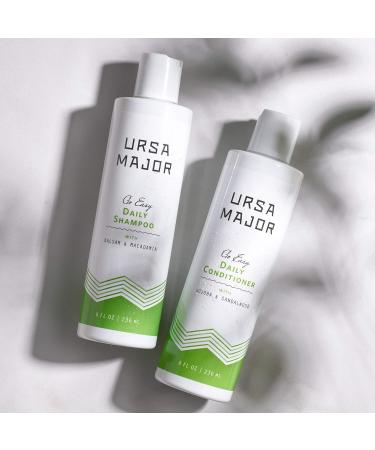 Ursa Major Go Easy Daily Shampoo and Conditioner Set - 8oz, Men & Women, All Hair Types - Natural, Vegan, Cruelty-Free - Buy Online on GoSupps.com