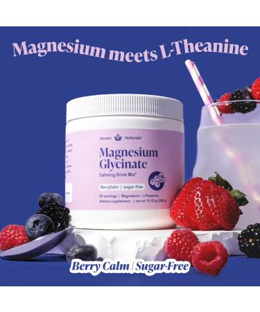Magnesium Glycinate Powder + L-Theanine | 60 Servings | 300 mg per Scoop High Absorption Chelated Magnesium Powder for Sleep - Natural Mixed Berry Flavor No Sugar Support Restful Sleep & Relaxation Berry 60 Servings (Pack  - Buy Online on GoSupps.com