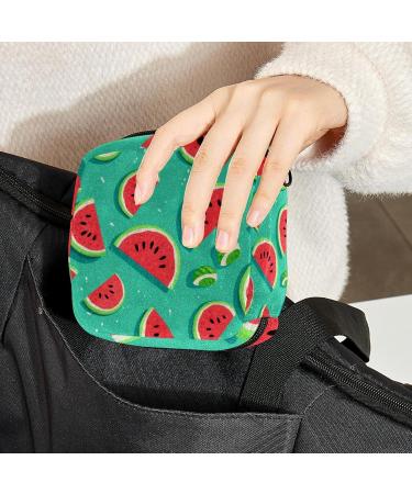 Watermelon Fruit Dotted Period Bag - Stylish Sanitary Napkin & Tampon Holder for Purses | International Shipping Available - Buy Online on GoSupps.com