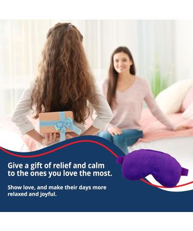 Shop Lavender Eye Mask Pillow - Weighted for Relaxation & Stress Relief | Cold Therapy Eye Mask for Men & Women - Free International Shipping - Buy Online on GoSupps.com