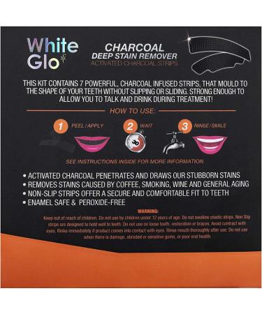 White Glo Charcoal Deep Stain Remover Strips - Remove 10 Years of Stains in 7 Days - Buy Online on GoSupps.com