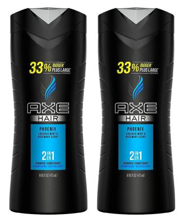 Axe Hair 2-in-1 Shampoo and Conditioner Phoenix 16 Fluid Ounce (Pack of 2) - Buy Online on GoSupps.com