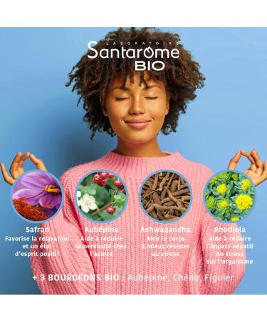 Santarome Bio - Stress Control Bio - Compl ment Alimentaire Anti-Stress et Anxi t - Bien- tre physique & mental - A base de plantes - Safran Rhodiola Aub pine - 30 G lules - V gan - Made In France Neutre 30 unit (Lot de 1) - Buy Online on GoSupps.com