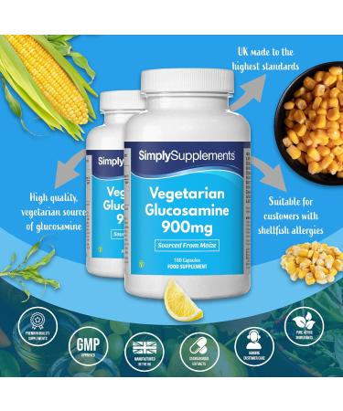 Vegetarian Glucosamine 900mg | 360 Capsules | Made in UK - Buy Online on GoSupps.com