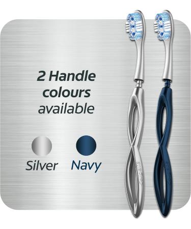 Colgate Link Manual Toothbrush Whitening Starter Kit - Premium Aluminum Handle & 2 Replacement Brush Heads | Eco-Friendly Silver Stain Removal Technology | 80% Less Plastic - Buy Online on GoSupps.com
