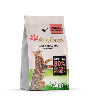 Applaws cat dry food adult chicken with extra salmon grain -free and completely 7.5 kg (1 pack) adults - chicken with salmon 7.5 kg (1 Pack)