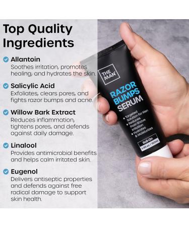 Men's Razor Bumps Serum- Ingrown Hair Treatment & Dark Spot Corrector (3.5fl.oz) - After Shave & Waxing Solution - Buy Online on GoSupps.com