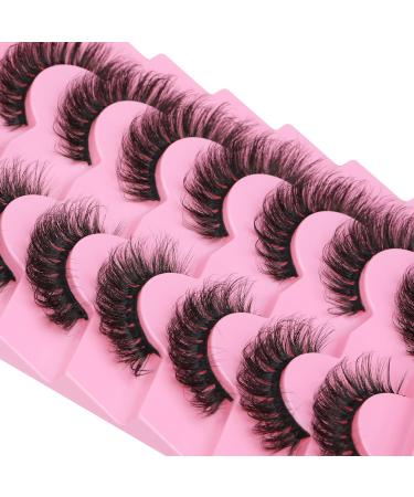 Fanxiton 5D Faux Mink Cat Eye Lashes 18mm - 7 Pairs Pack - Buy Online on GoSupps.com