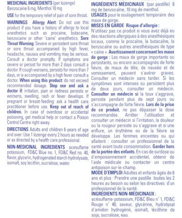 Chloraseptic Fast Acting Sore Throat Lozenges with Soothing Liquid Centre Sugar Free Berry Cherry Flavour 15 Lozenges - Buy Online on GoSupps.com