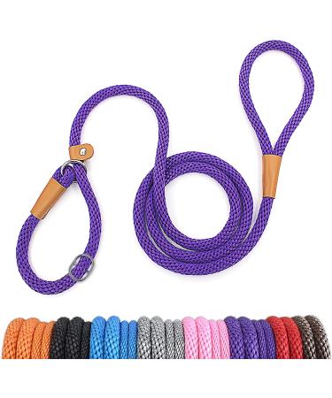 lynxking tow lines for dogs dog leash retriever liner tractor leash for small medium-sized large dogs (purple train stop 1.3cm x 240cm) Train stop-1.3cm x 240cm purple