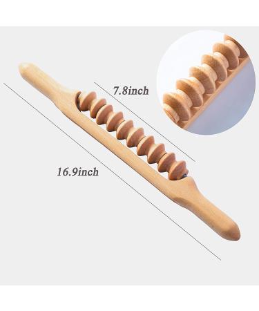 Mikako Wooden Therapy Massage Roller Stick for Colombian Maderotherapy | Lymphatic Drainage & Muscle Relief Tool - Buy Online on GoSupps.com