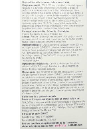 COLD-FX Orange Chewables Ginseng Extract Reduce Chance Cold and Flu Support Immune System - 45 Tablets Orange 45 count (Pack of 1) - Buy Online on GoSupps.com