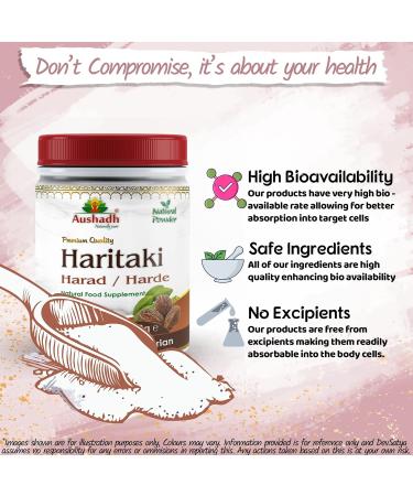 Organic Harad (Haritaki) Powder - Natural Digestive Aid and Detoxifier - Buy Online on GoSupps.com
