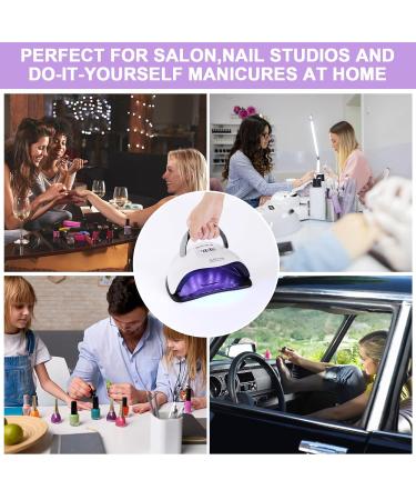 220W UV LED Nail Dryer Lamp - Portable Nail Tools with 4 Timers & Car Sensor | Perfect for Gel Nails & Nail Art - Buy Online on GoSupps.com