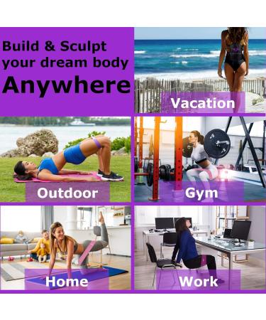Vikingstrength Booty Bands | Resistance Bands for Legs & Butt | 3 Levels Non-Slip Elastic Workout Bands for Women - Pink - Buy Online on GoSupps.com