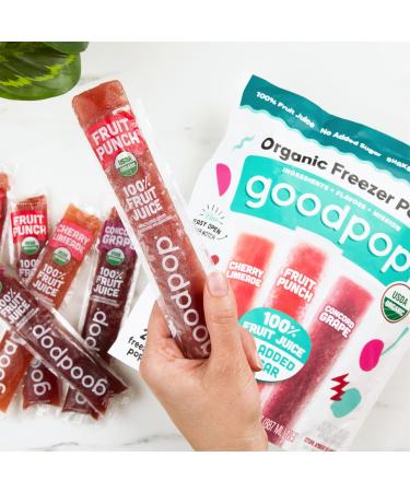 GoodPop Organic Freezer Pops | 100% Juice | No Added Sugar - 20ct - Buy Online on GoSupps.com