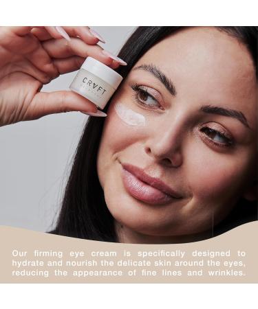 CRVFT Under Eye Cream - Brighten Dark Circles & Reduce Puffiness | Caffeine & Peppermint Scent | 30-Day Supply - Buy Online on GoSupps.com
