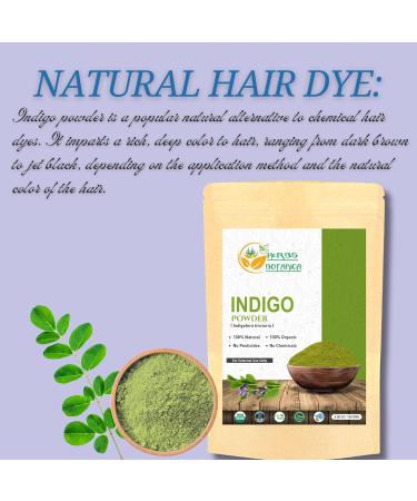 Herbs Botanica Indigo Powder for Hair | 100% Natural Indigofera Tinctoria | Organic Black Hair Dye (150g - Buy Online on GoSupps.com