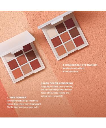 Eye Makeup Palette 9 Colors Eye Makeup Palette Waterproof Eye Shadow Powder Bright and Warm Colorful Eye Shadows Makeup Pallet Set Frifer 03 - Buy Online on GoSupps.com