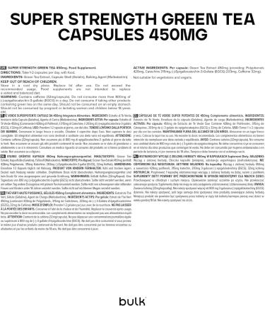 Bulk Super Strength Green Tea Capsules 450 mg Pack of 90 Packaging May Vary 90 count (Pack of 1) - Buy Online on GoSupps.com