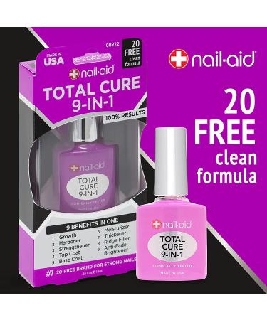 Nail-Aid Total Cure 9 in 1 Treatment Clear 0.51 Fl Oz - Nail Care Solution - Buy Online on GoSupps.com