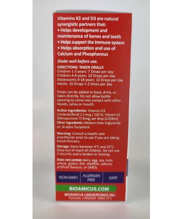 BIOAMICUS VITAMIN K2+D3 - Buy Online on GoSupps.com