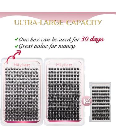 Ultra-Large Capacity MilyBest 368 Pcs Cluster Lashes C-MIX (8-16mm) - DIY Eyelash Extensions at Home - Buy Online on GoSupps.com