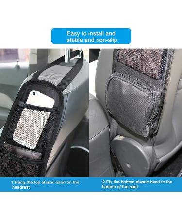 Uoking Car Seat Side Storage Bag with 3 Pockets - Non-Slip Mesh Hanging Organizer for Small Items - Universal Fit for All Vehicles - Buy Online on GoSupps.com