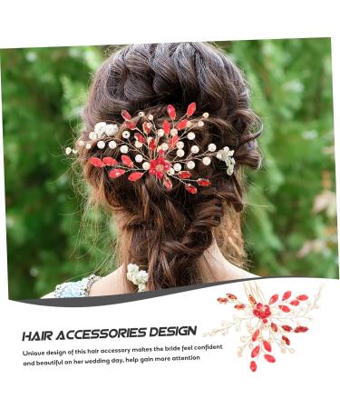 Ipetboom Imitation pearls headgear hair comb girl hair accessories metal hair comb vintage romantic hair side comb rhinestones wedding Hair piece pearl hair side comb - Buy Online on GoSupps.com