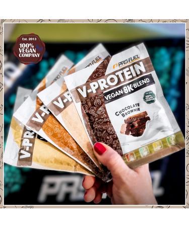 Vegan Protein Powder Sample Pack - 8 Flavors 8x30g Trial - 73-81% Plant-Based Protein | Tasty V-Protein Mix Box - Buy Online on GoSupps.com