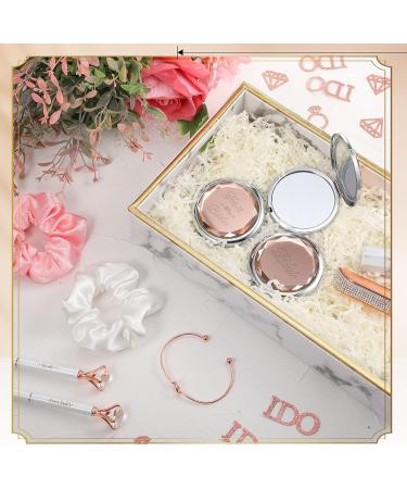 30-Piece Bridesmaid Gift Set | Makeup Mirrors Knot Bracelets Satin Hair Bands & Diamond Pens for Bridal Showers - Buy Online on GoSupps.com