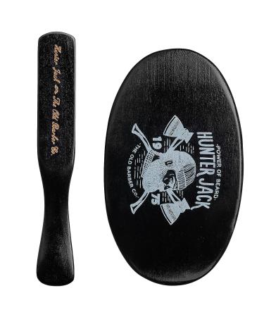 Premium Hunter Jack Beard Brush Set for Men - Natural Boar Bristle - Ideal for Grooming, Styling, and Cleaning - 2pcs - Buy Online on GoSupps.com
