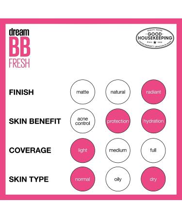 Maybelline Dream Fresh BB 8-in-1 Beauty Balm Skin Perfector SPF 30 Light/Medium 1 oz (Pack of 2) - 2-Pack, 1 Fl Oz Each - Buy Online on GoSupps.com