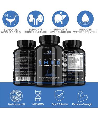 Water Pills Diuretic for Water Retention & Liver Detox - Kidney Cleanse & Bloating Relief with Green Tea, Cranberry & Dandelion Root - Vitamin B6, Chloride & Potassium for Weight Loss - Buy Online on GoSupps.com