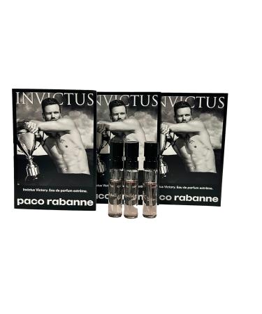 Paco Rabanne INVICTUS EDP Extreme MEN spray vial perfume 1.5 ml / 0.05 fl oz - Set of 3