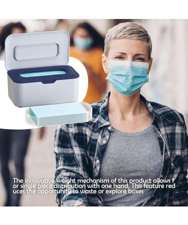 Buy Qiyifang Blue Wet Wiper Holder - Dustproof Damp Cloth Container with Lid for Dormitory Washroom Dressing Table & Desk - Stylish Handkerchief Dispenser for International Shipping - Buy Online on GoSupps.com