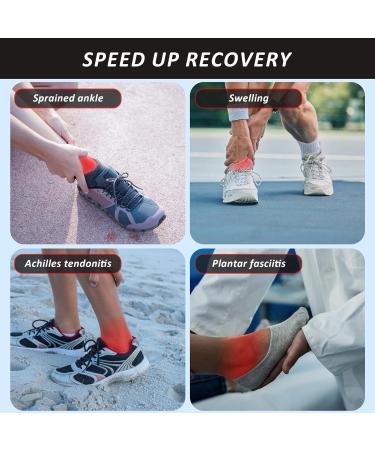 Ankle Brace for Women & Men | Maximum Support for Sprained Ankles & Recovery | Compression Stabilizer for Running Basketball Volleyball (Medium - Buy Online on GoSupps.com
