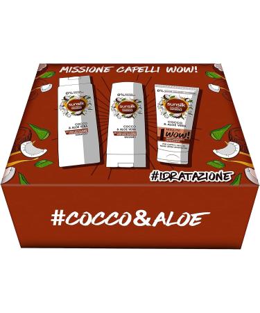  Sunsilk Sunsilk Natural Coconut and Aloe Vera Refill Gift Set Gift Idea for Women with 2 x 250ml Shampoos 2 x 200ml Conditioners 2 x 180ml Intensive Treatments 1 Hair Tie - Buy Online on GoSupps.com