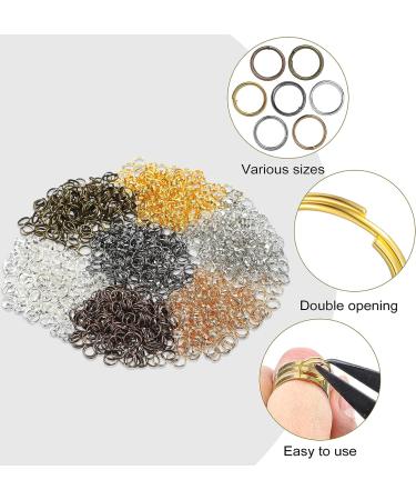Hotop 1402 Pieces Split Jump Rings Set - MultiColor Jewelry Split Rings with Opener and Plier for DIY Craft Making - Buy Online on GoSupps.com