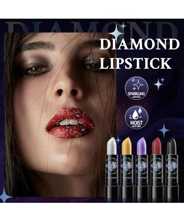 Glitter Lipstick - Metallic Silver Shimmer Tint | Long-lasting Lip Balm & Lip Gloss Gift for Women & Girls - Perfect for Christmas & Halloween Parties - Buy Online on GoSupps.com