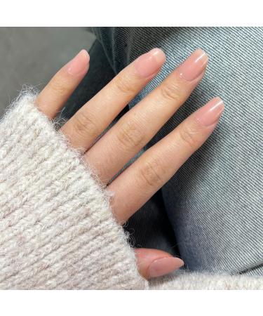 Danni & Toni half-hardened gel nail films (tint nude) nude-rosa glitter single color uv gel nail foil nail design nail foil uv hardening wraps 28 sticker tint nude-de