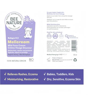 Bee Nature - Organic Baby Cleansing Water without Rinsing 500 ml - Organic Face Moisturizing Cream 2 x 50 ml - Pack 100% Recyclable - Buy Online on GoSupps.com