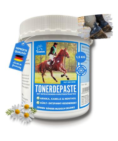 Emma clay horse paste 1.5kg vinegar acid tonerde for horses I clay paste cools muscle tendons joints horse I with arnica ointment minerale clay I healing paste cooling i cooling gel arnica gel - Buy Online on GoSupps.com
